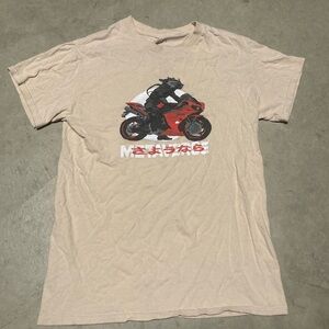 Eldon tan motorcycle tee
